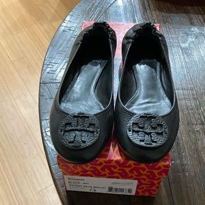Tory Burch Reva Ballet Flats in excellent condition with box